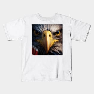 USA, Bald Eagle, America, American Flag, Kids T-Shirt